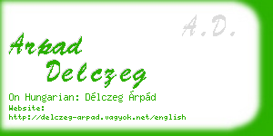 arpad delczeg business card