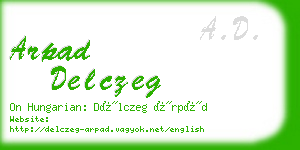 arpad delczeg business card